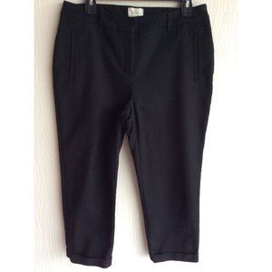 Chico’s, Size 1 (US 8), So Slimming Cropped Cuff Black Pants